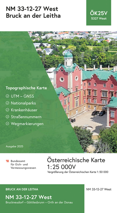 BEV-Karte 5327-West, Bruck an der Leitha 1:25 000V - 