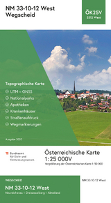 BEV-Karte 3312-West, Wegscheid 1:25 000V - 