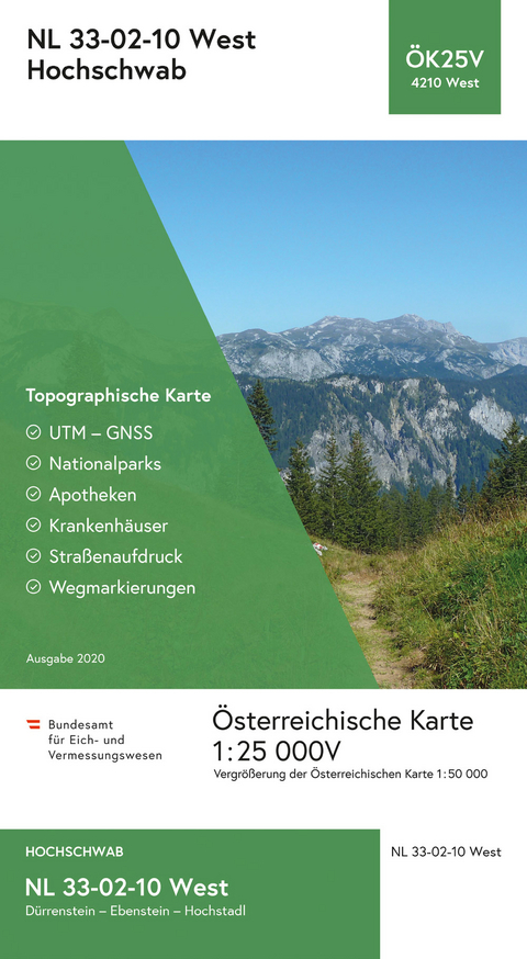 BEV-Karte 4210-West, Hochschwab 1:25 000V - 