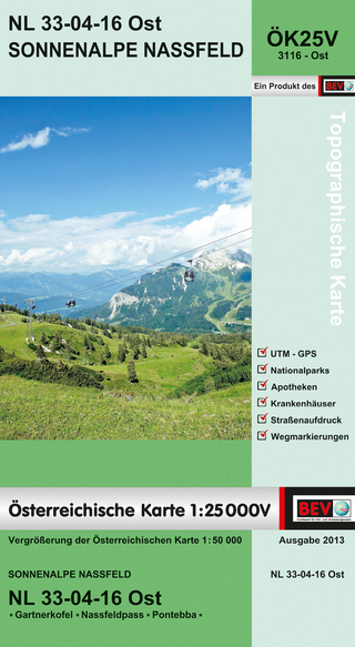 BEV-Karte 3116-Ost, Sonnenalpe Nassfeld 1:25 000V