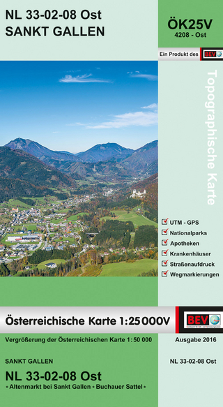 BEV-Karte 4208-Ost, Sankt Gallen 1:25 000V