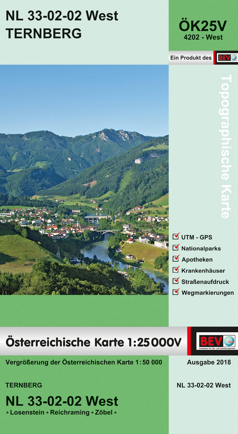 BEV-Karte 4202-West, Ternberg 1:25 000V - 