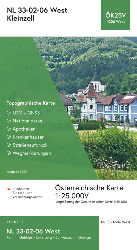 BEV-Karte 4206-West, Kleinzell 1:25 000V - 