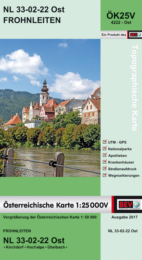 BEV-Karte 4222-Ost, Frohnleiten 1:25 000V - 