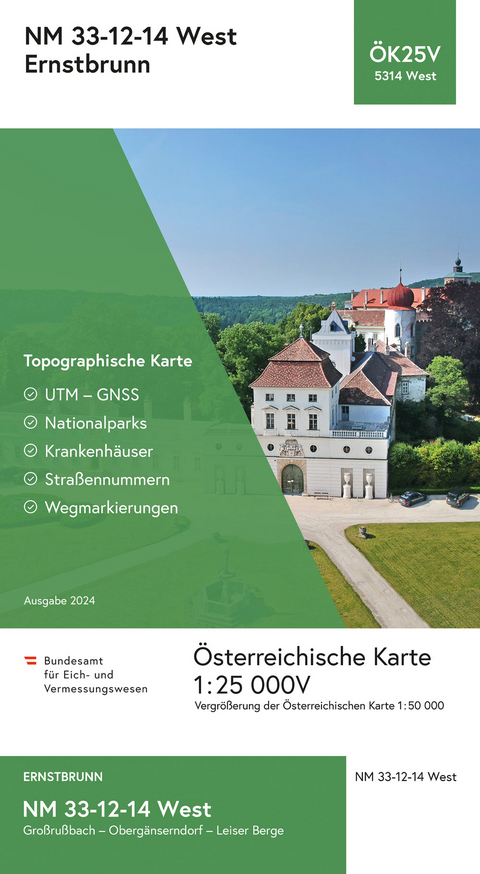 BEV-Karte 5314-West, Ernstbrunn 1:25 000V - 