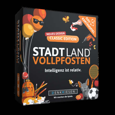 DENKRIESEN - STADT LAND VOLLPFOSTEN&reg; &ndash; Das Kartenspiel &ndash; CLASSIC EDITION "Intelligenz ist relativ" - Denis G&ouml;rz, Ricardo Barreto