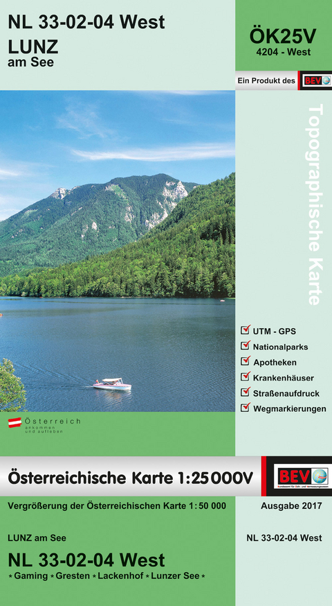 BEV-Karte 4204-West, Lunz am See 1:25 000V - 