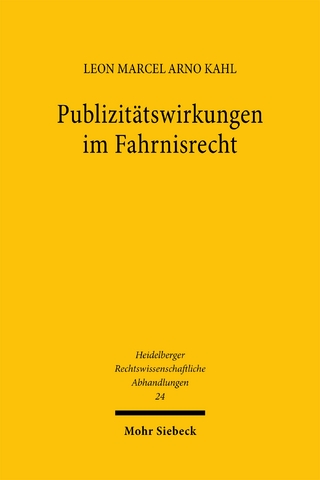 Publizitätswirkungen im Fahrnisrecht