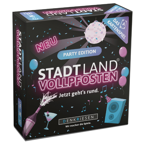 DENKRIESEN - STADT LAND VOLLPFOSTEN&reg; &ndash; Das Kartenspiel &ndash; PARTY EDITION "Jetzt geht's rund." - Denis G&ouml;rz, Ricardo Barreto