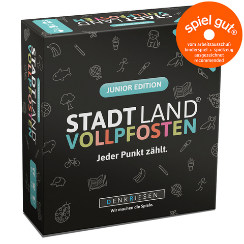 DENKRIESEN - STADT LAND VOLLPFOSTEN&reg; &ndash; Das Kartenspiel &ndash; JUNIOR EDITION "Jeder Punkt z&auml;hlt." - Denis G&ouml;rz, Ricardo Barreto