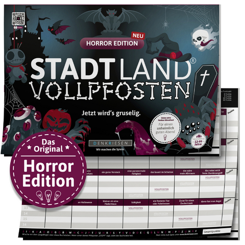 DENKRIESEN - STADT LAND VOLLPFOSTEN&reg; - HORROR EDITION - "Jetzt wird&rsquo;s gruselig." - A4 - Denis G&ouml;rz, Ricardo Barreto