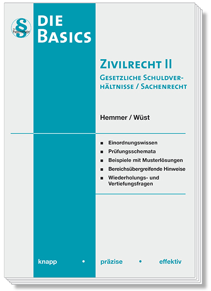 Basics Zivilrecht II Gesetzliche Schuldverh&auml;ltnisse / Sachenrecht - Karl-Edmund Hemmer, Achim W&uuml;st, Clemens D'Alquen