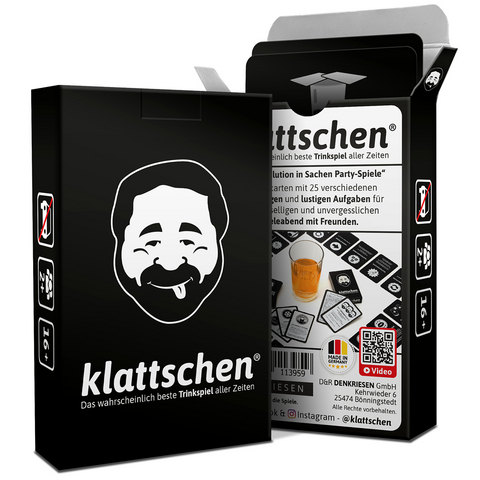 DENKRIESEN - klattschen&reg; - Trinkspiel - SPIELKARTENKARTON "Das wahrscheinlich beste Trinkspiel aller Zeiten" - Denis G&ouml;rz, Ricardo Barreto