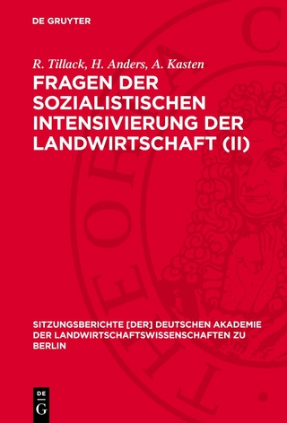 Fragen der sozialistischen Intensivierung der Landwirtschaft (II)