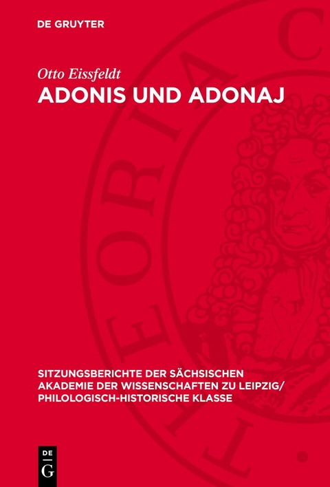 Adonis und Adonaj - Otto Eissfeldt