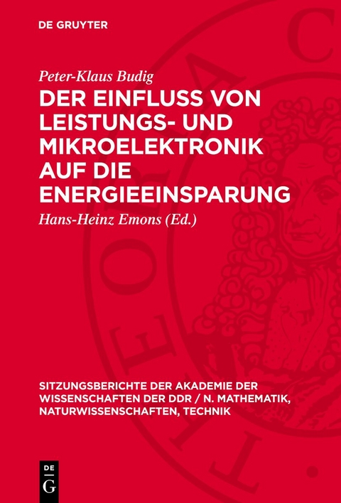 Der Einflu&szlig; von Leistungs- und Mikroelektronik auf die Energieeinsparung - Peter-Klaus Budig