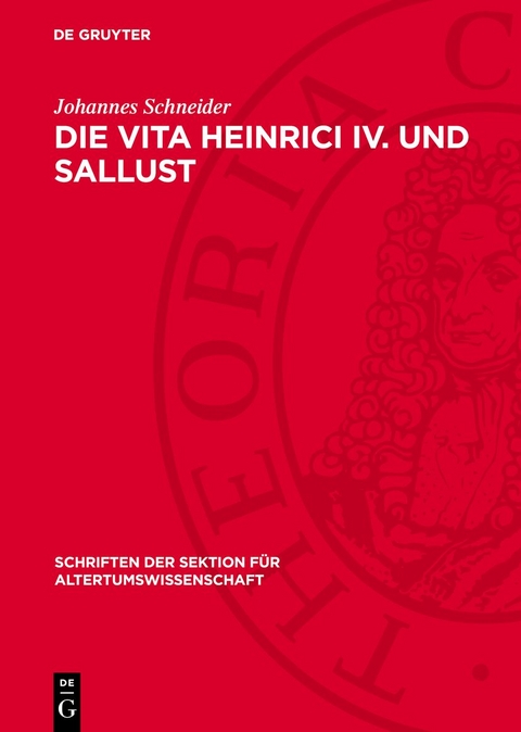 Die Vita Heinrici IV. und Sallust - Johannes Schneider
