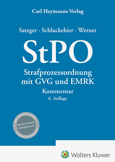 Strafprozessordnung mit GVG und EMRK - 