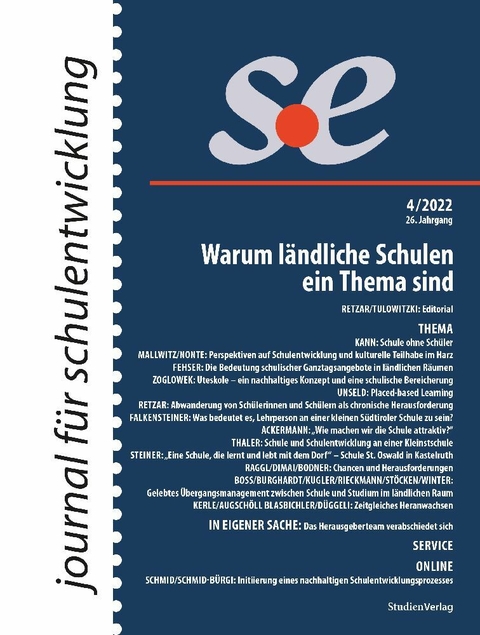 journal f&uuml;r schulentwicklung 4/2022 - 