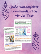 Gro&szlig;e Wegbegleiter Lenormandkarten mit viel Text - Angelina Schulze