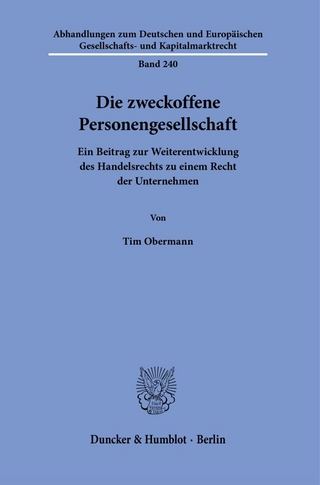 Die zweckoffene Personengesellschaft