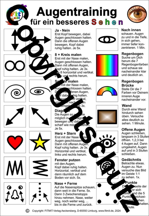 Augentraining - f&uuml;r ein besseres Sehen - Tanja Aeckersberg