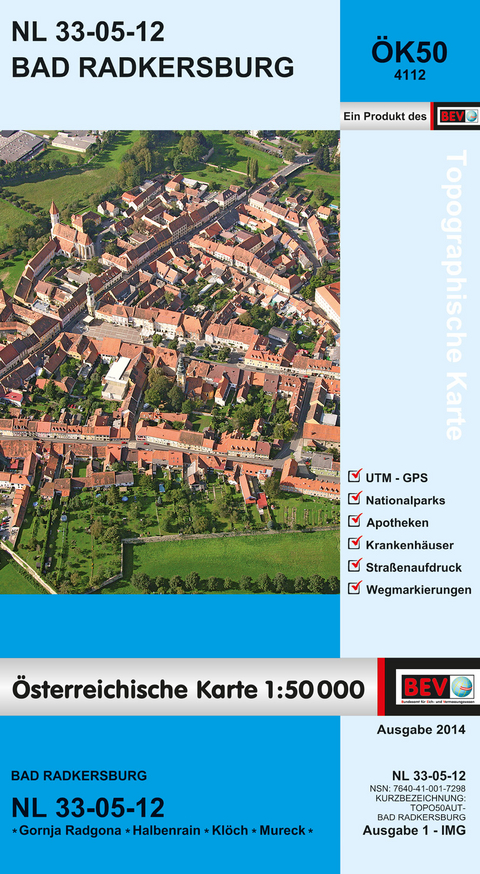 BEV-Karte 4112, Bad Radkersburg 1:50 000 - 