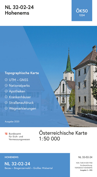 BEV-Karte 1224, Hohenems 1:50 000