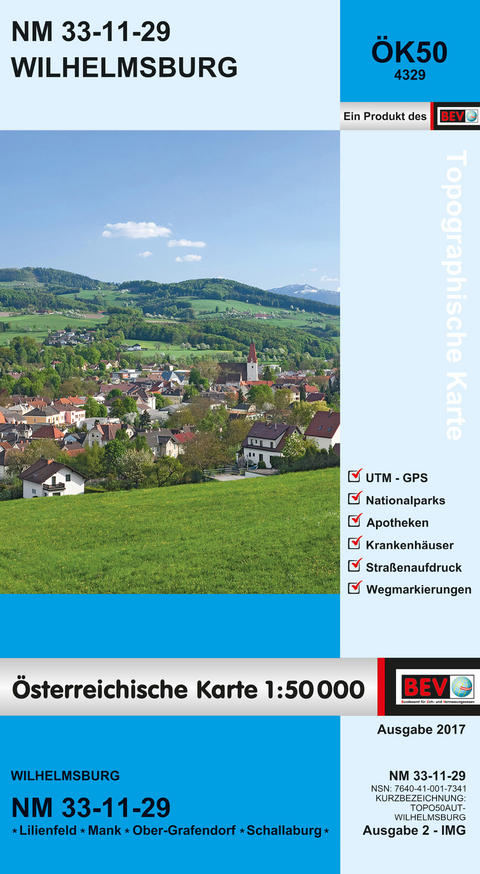 BEV-Karte 4329, Wilhelmsburg 1:50 000 - 