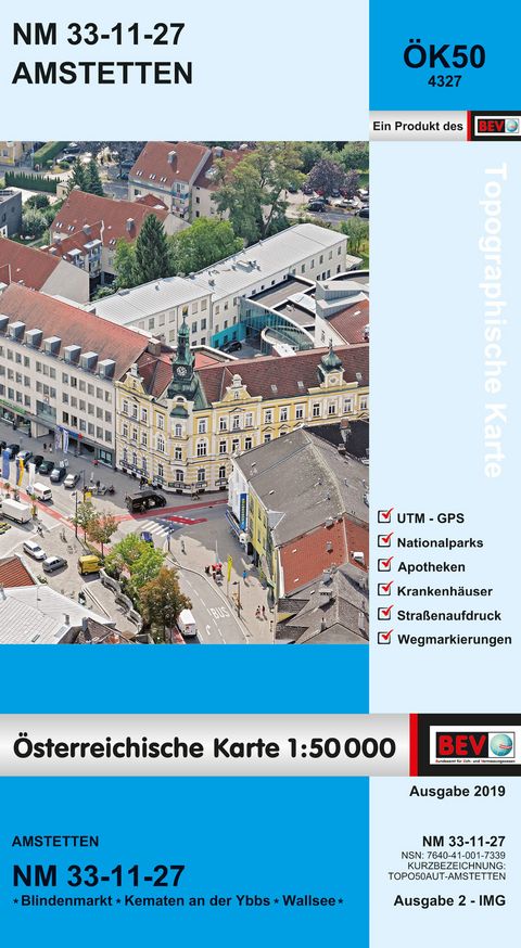 BEV-Karte 4327, Amstetten 1:50 000 - 