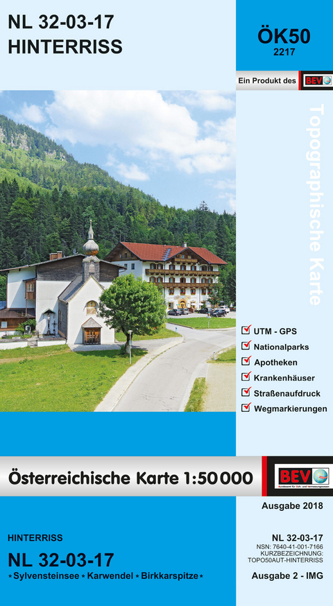 BEV-Karte 2217, Hinterriß 1:50 000 - 