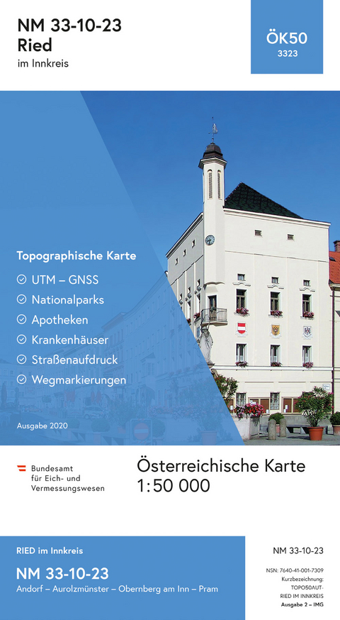 BEV-Karte 3323, Ried im Innkreis 1:50 000 - 