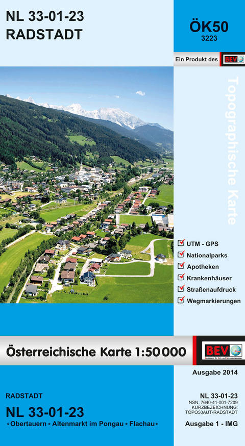 BEV-Karte 3223, Radstadt 1:50 000 - 