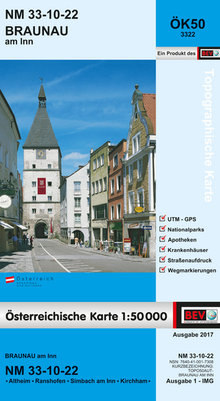 BEV-Karte 3322, Braunau am Inn 1:50 000
