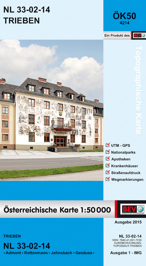 BEV-Karte 4214, Trieben 1:50 000 - 