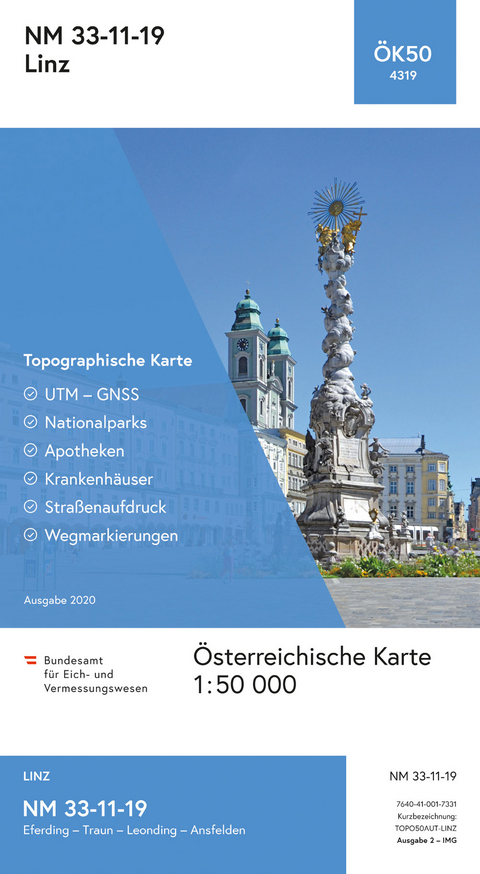 BEV-Karte 4319, Linz 1:50 000 - 
