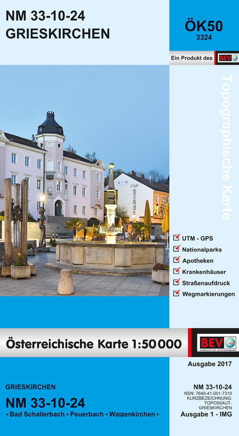 BEV-Karte 3324, Grieskirchen 1:50 000 - 