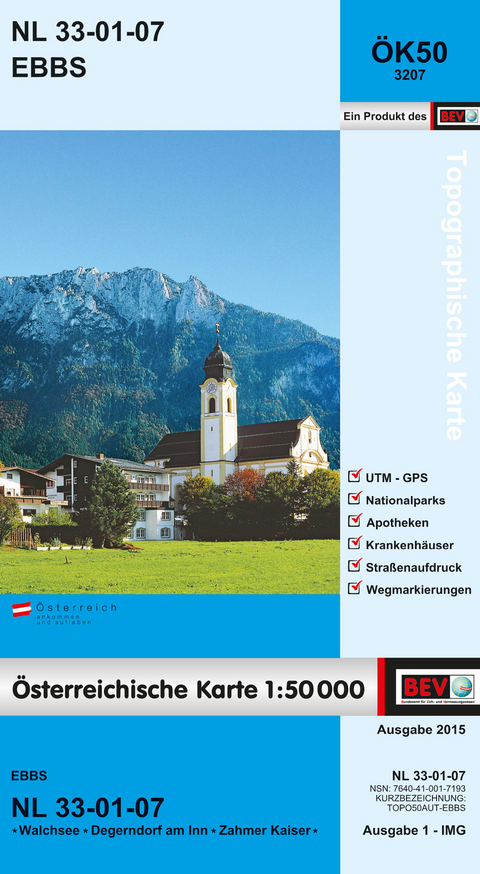 BEV-Karte 3207, Ebbs 1:50 000 - 