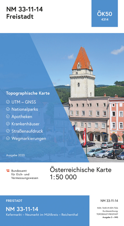 BEV-Karte 4314, Freistadt 1:50 000 - 