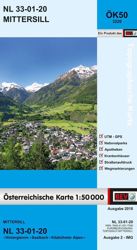 BEV-Karte 3220, Mittersill 1:50 000 - 