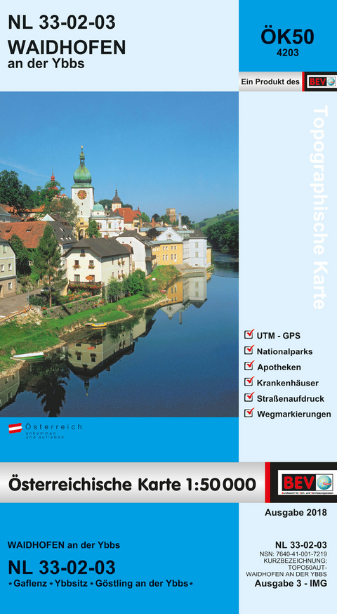 BEV-Karte 4203, Waidhofen an der Ybbs 1:50 000 - 