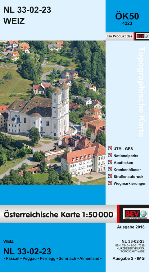 BEV-Karte 4223, Weiz 1:50 000 - 