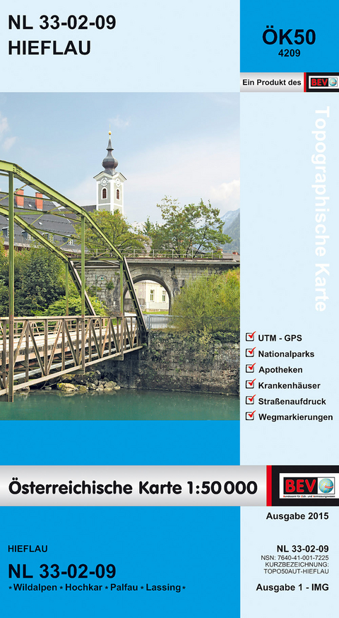 BEV-Karte 4209, Hieflau 1:50 000 - 