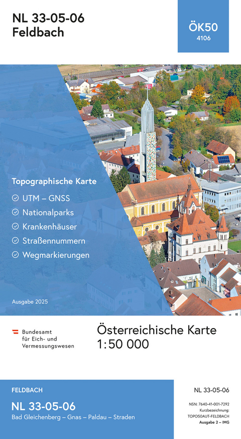 BEV-Karte 4106, Feldbach 1:50 000 - 