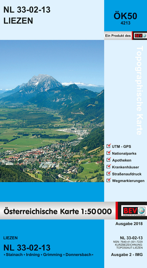 BEV-Karte 4213, Liezen 1:50 000 - 