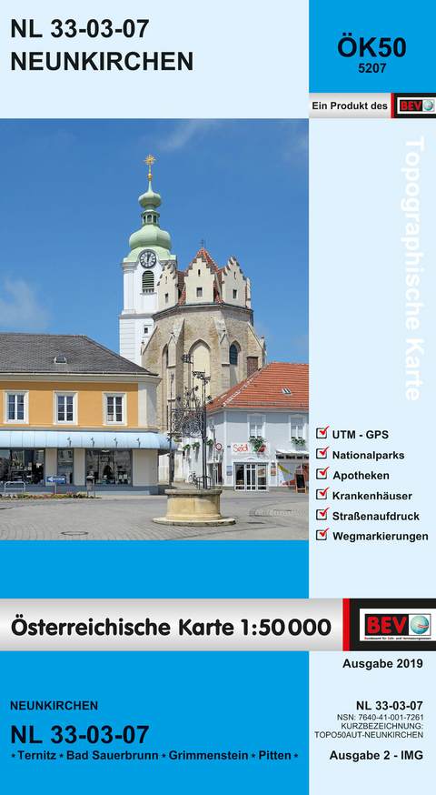 BEV-Karte 5207, Neunkirchen 1:50 000 - 