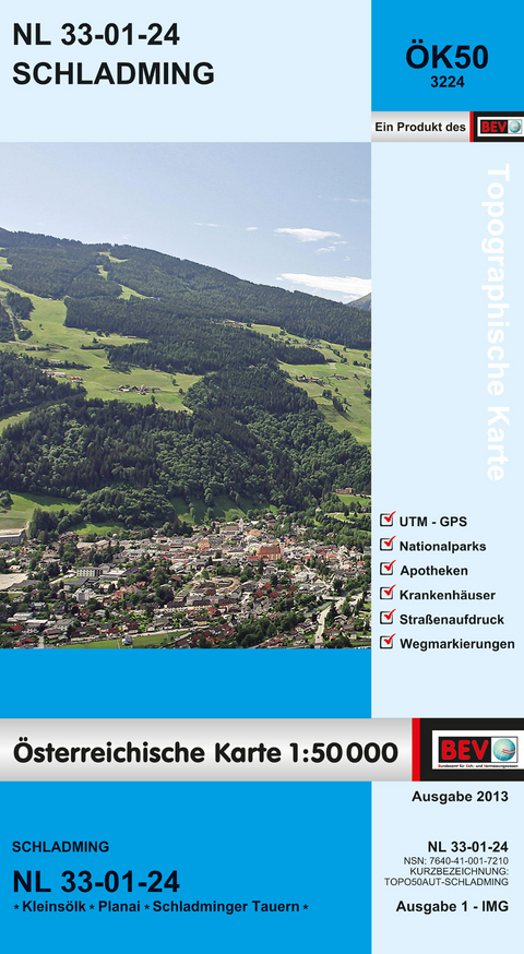 BEV-Karte 3224, Schladming 1:50 000 - 