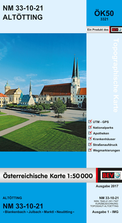 BEV-Karte 3321, Alt&ouml;tting 1:50 000 - 
