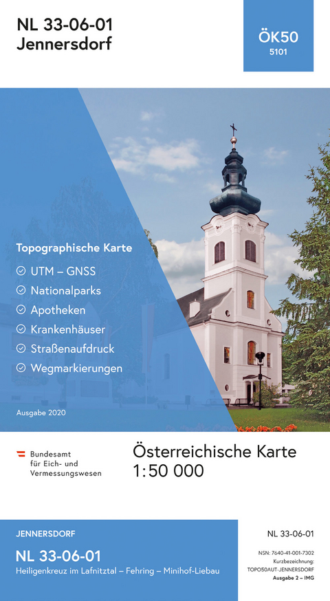 BEV-Karte 5101, Jennersdorf 1:50 000 - 