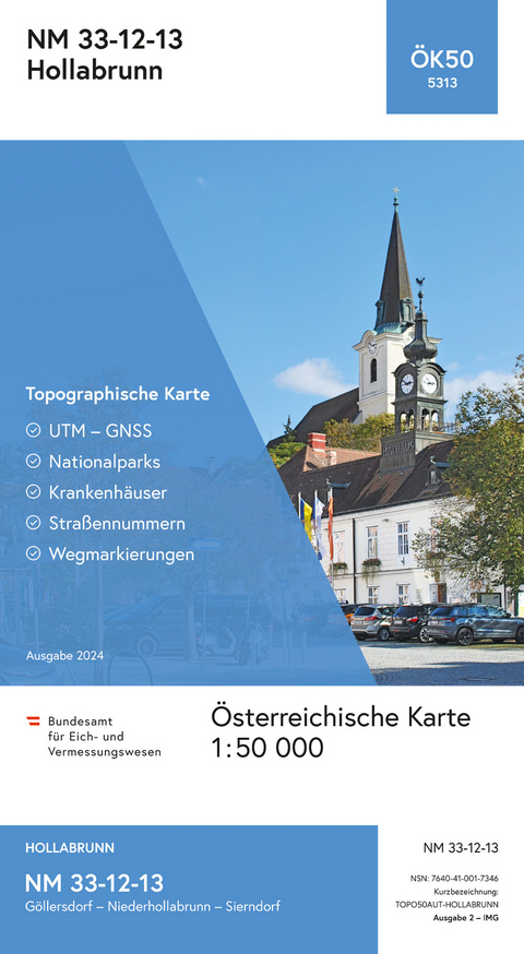 BEV-Karte 5313, Hollabrunn 1:50 000 - 